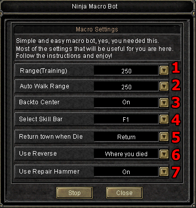 Macro Bot Settings